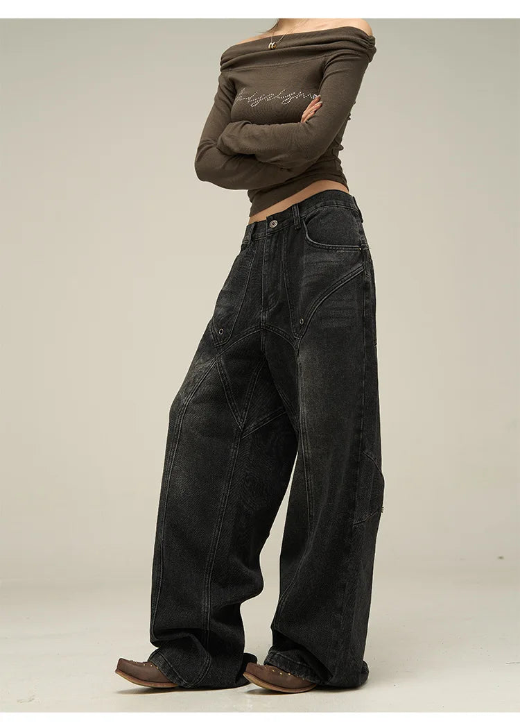 Men's Vintage Wide Leg Baggy Jeans