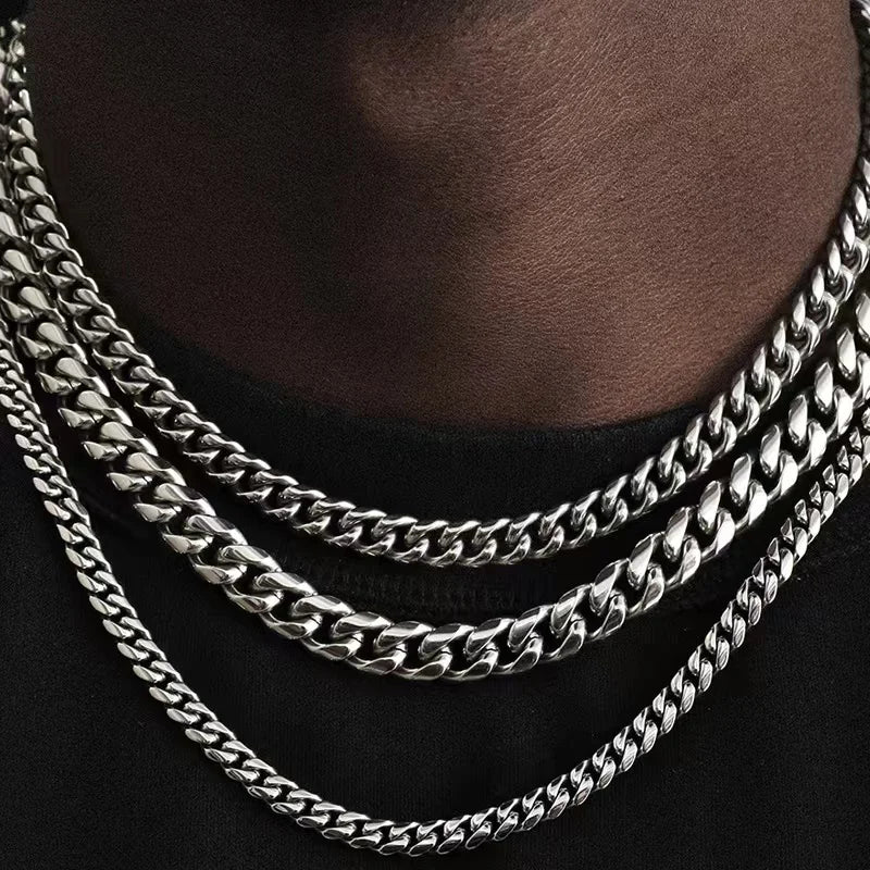 Men's Stainless Steel Cuban Chain Necklace
