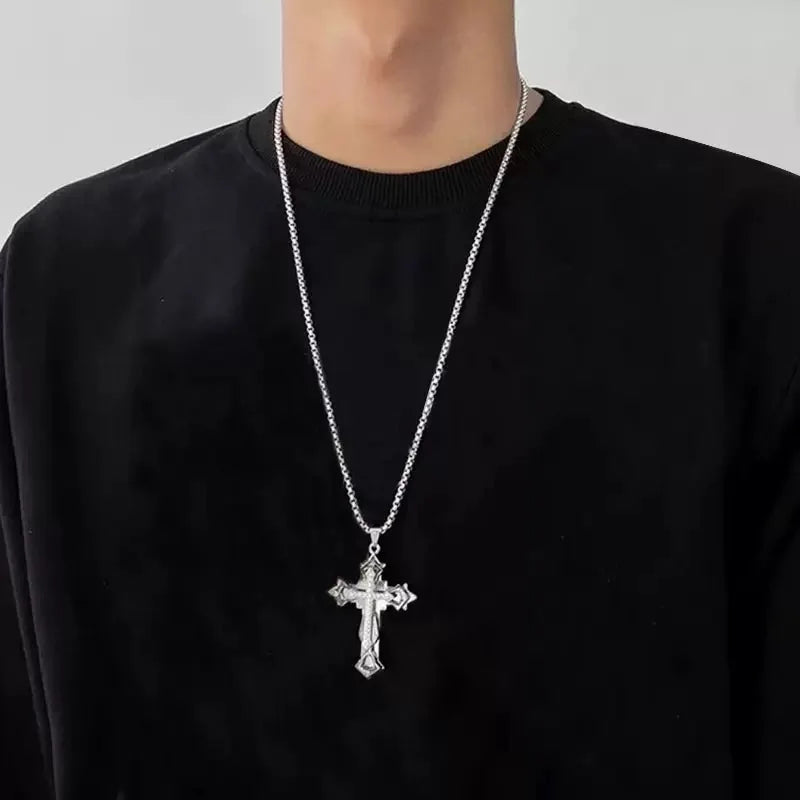 High Quality Cross Titanium Steel Non Fading Necklace