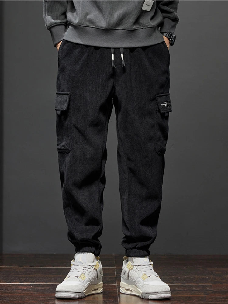 Elastic Waist Cargo Joggers - Drawstring