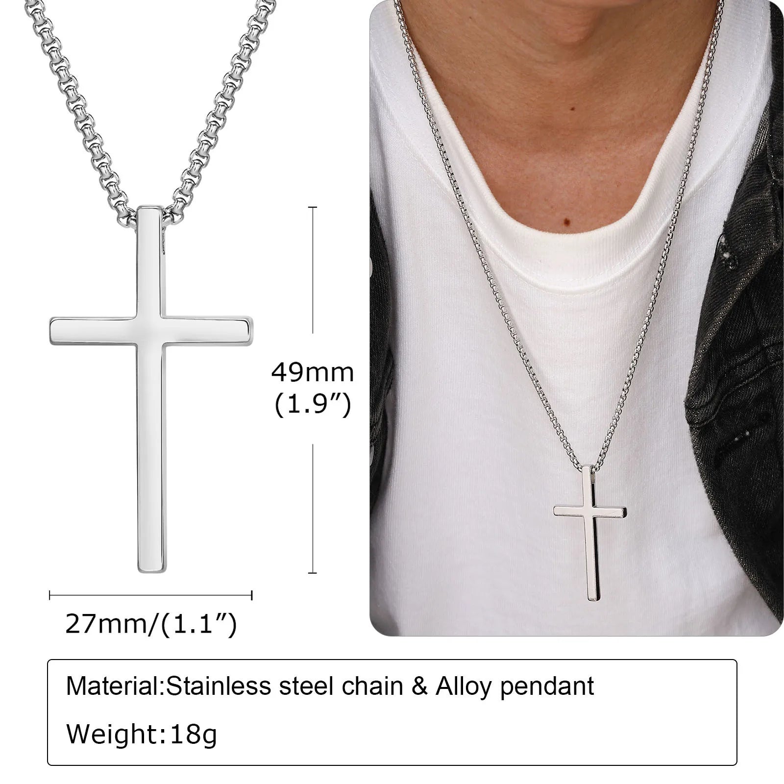 Silver Cross Necklace