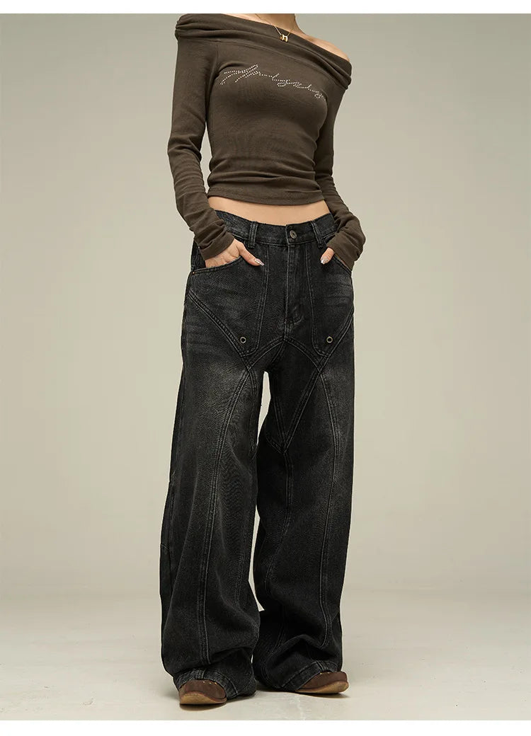 Men's Vintage Wide Leg Baggy Jeans