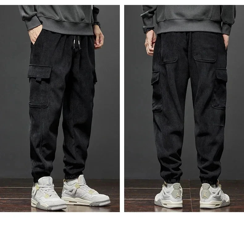 Elastic Waist Cargo Joggers - Drawstring