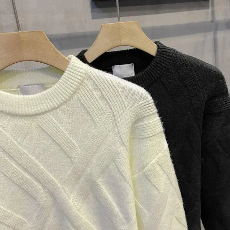 Men's Solid Color Crewneck Sweater