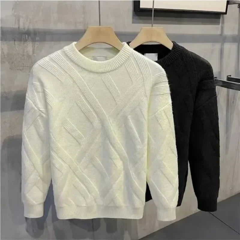 Men's Solid Color Crewneck Sweater