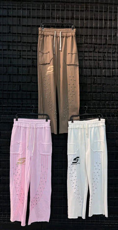 Superdrive  Rhinestone Embellished Cargo Joggers