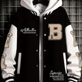 Men's Letter B Casual Street Multi-Pattern Jacket