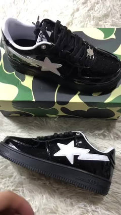 BAPE Sta Sneakers - Black Patent