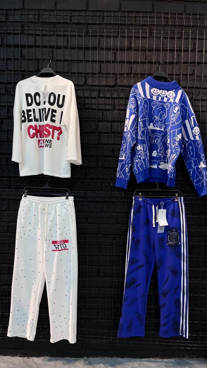 Adidas Graphic Knit Tracksuit — Bold Blue Street Edition